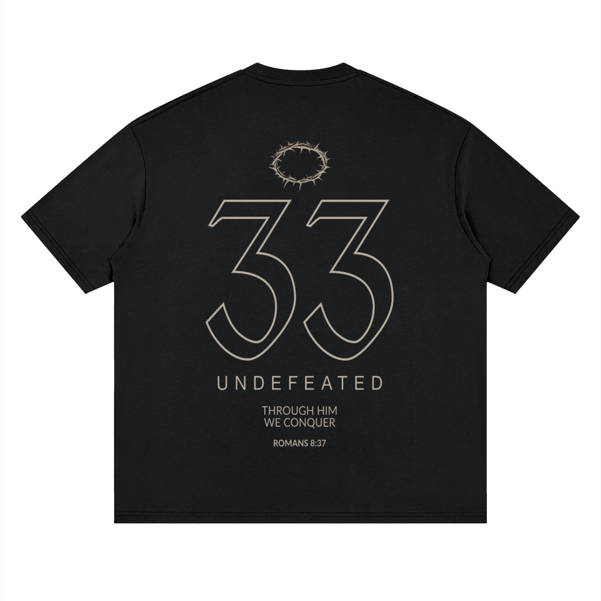 JESUS 33 — Relaxed Tee by Made Clothing Co. — garment detail