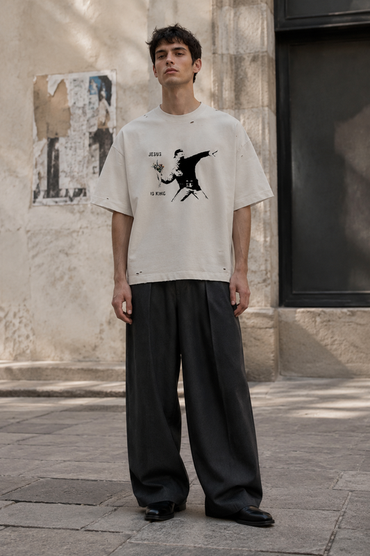 BIG CITY LIGHTS — Distressed Heavyweight Tee by Made Clothing Co. — front product view