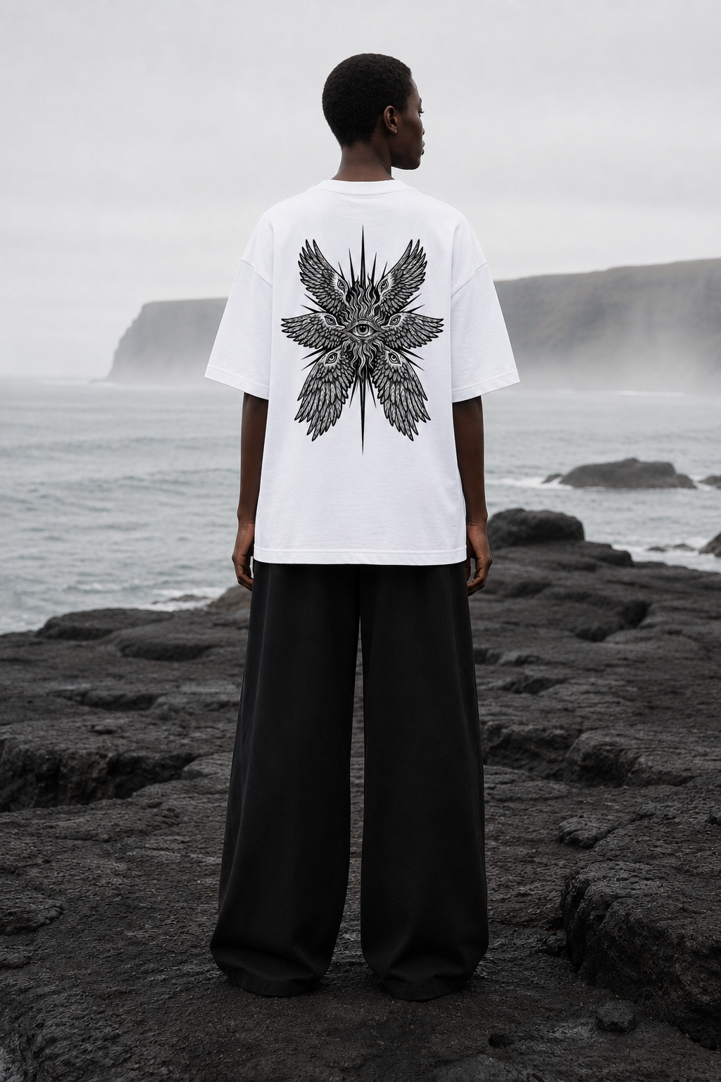 VISIONS OF EZEKIEL — Relaxed Tee by Made Clothing Co. — back product view