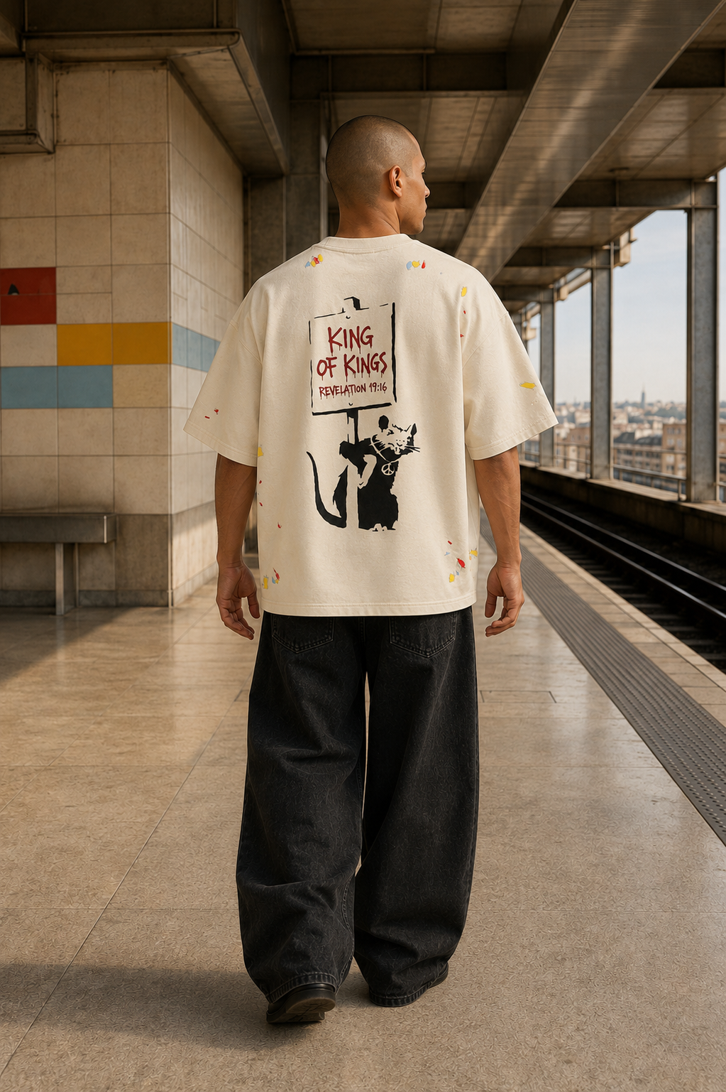 KING OF KINGS — Heavyweight Tee by Made Clothing Co. — back product view