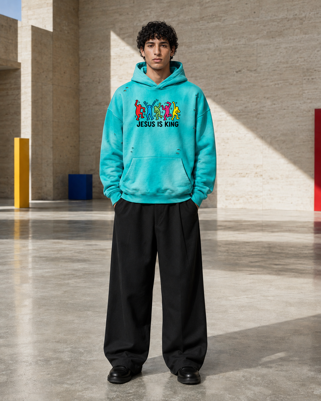 CHILDLIKE JOY — Washed Oversized Hoodie by Made Clothing Co. — front product view