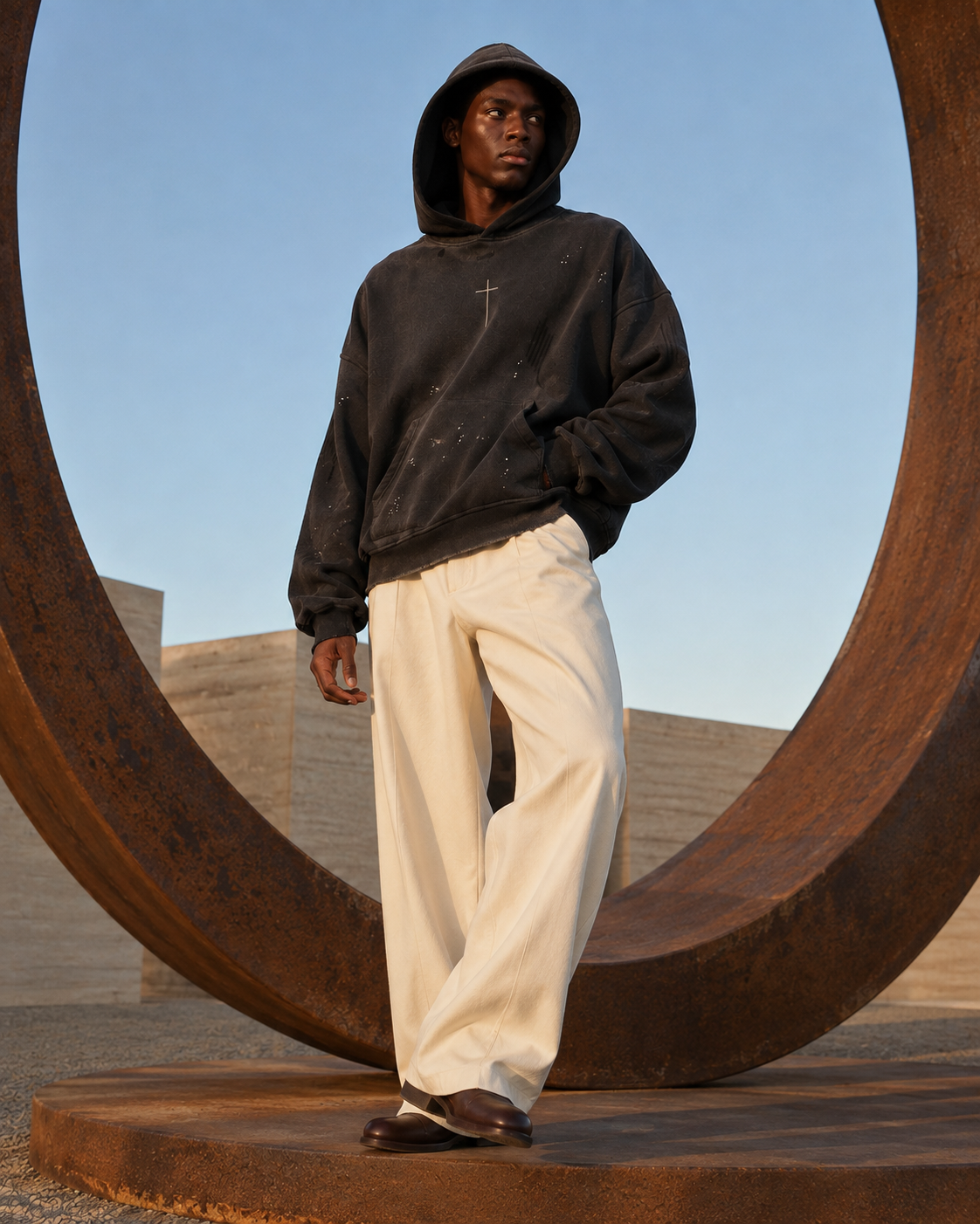 UNDEFEATED — Vintage Washed Hoodie by Made Clothing Co. — front product view