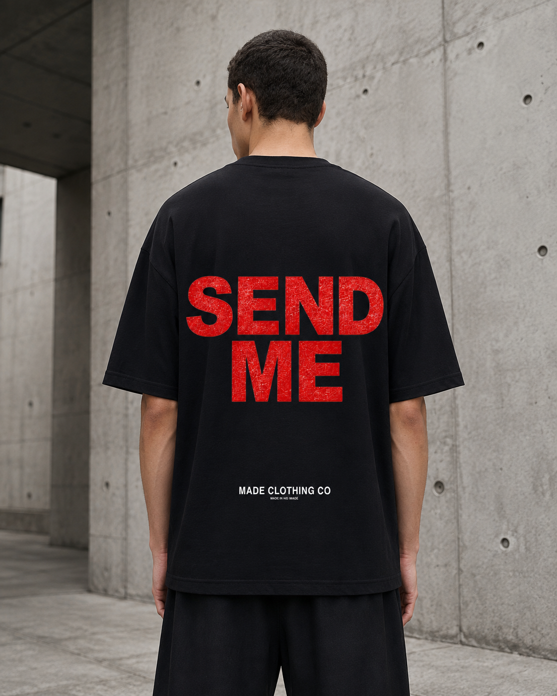 SEND ME — Relaxed Tee by Made Clothing Co. — back product view